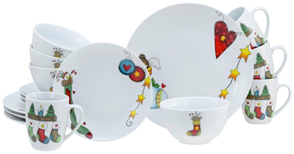 KOMBINOVANÁ SOUPRAVA, 16dílné, porcelán Creatable - Online Only nádobí, Online Only