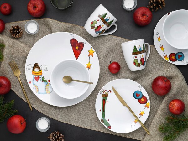 KOMBINOVANÁ SOUPRAVA, 16dílné, porcelán Creatable - Online Only nádobí, Online Only
