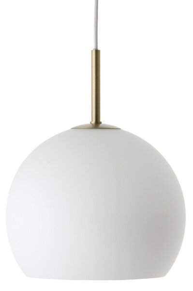 Závěsná svítidlo FRANDSEN, Ball, stmívatelné, Bílá, Obývací pokoj, Sklo, Design