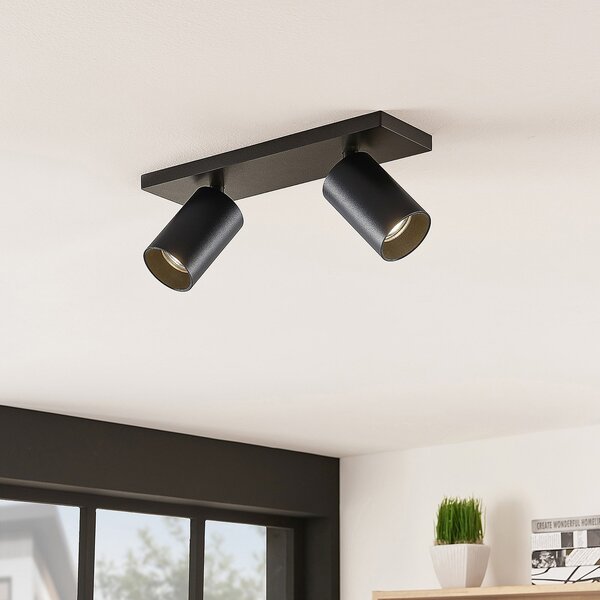 Stropní Lampa Arcchio, Brinja, stmívatelné, Černá, Chodba, Hliník, Moderní