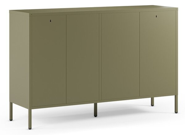 Zelená kovová komoda 140x90x40 cm Fayna – Marckeric