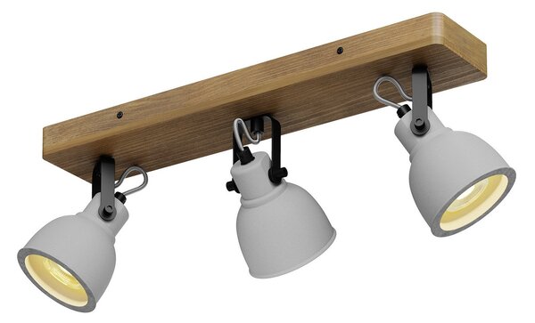 Stropní Lampa Lindby, Mitis, stmívatelné, Šedá, Obývací pokoj, Beton, Industriální design