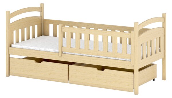 Dětská postel 80 cm Tobie (s roštem a úl. prostorem) (borovice). Vlastní profesionální přeprava až k Vám domů 1012832