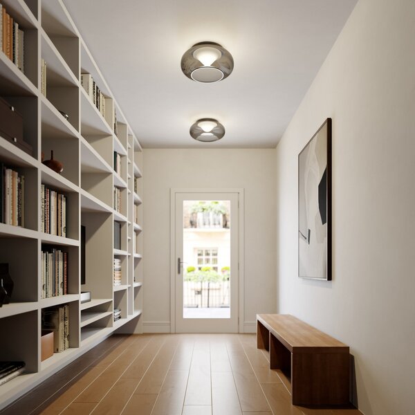 Stropní Lampa Lucande, Mijo, Šedá, Ložnice, Sklo, Moderní
