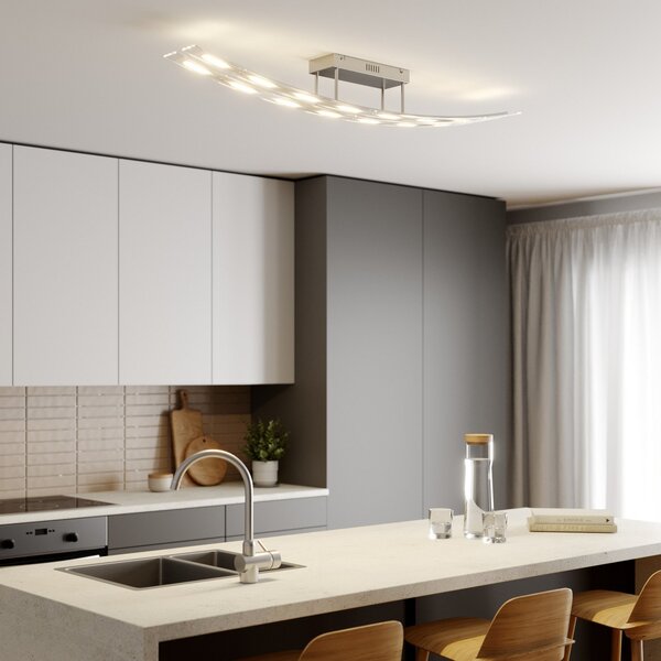Stropní Lampa Lindby, Jarda, stmívatelné, Transparentní, Obývací pokoj, Sklo, Moderní