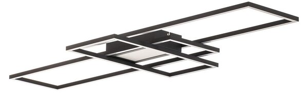 Stropní Lampa Lindby, Ismera, stmívatelné, Černá, Obývací pokoj, Kov, Moderní