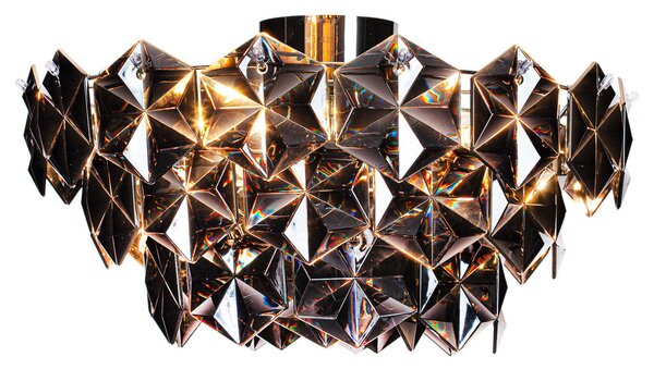 Stropní Lampa By Rydéns, Monarque, stmívatelné, Černá, Obývací pokoj, Plast, Design