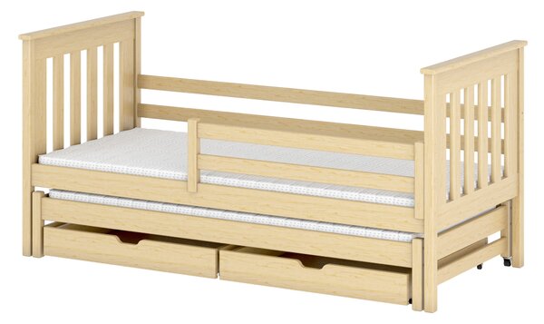 Dětská postel 90 cm TOYA (s roštem a úl. prostorem) (borovice). Vlastní profesionální přeprava až k Vám domů 1013100