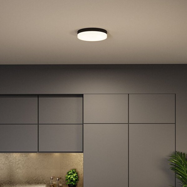 Stropní Lampa Paulmann, Amalie, stmívatelné, Černá, Obývací pokoj, Hliník, Moderní