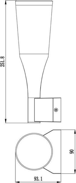 IMPR 731083 Deko-Light nástěnné přisazené svítidlo Bessma IV 100-240V 9,60 W 3000 K 580 lm 90 mm tmavě šedá - DEKOLIGHT