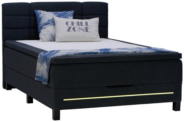 POSTEL BOXSPRING, 140/200 cm, antracitová Carryhome - Postele s úložným prostorem, Online Only
