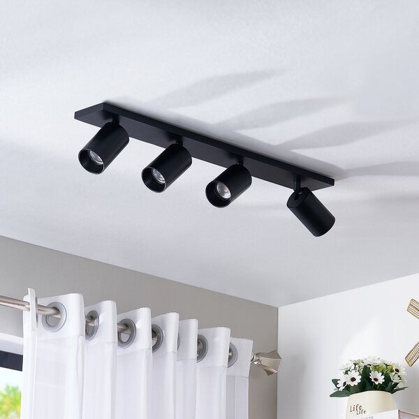 Stropní Lampa Arcchio, Brinja, stmívatelné, Černá, Obývací pokoj, Hliník, Moderní