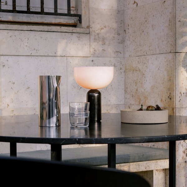 Stolní lampa New Works, Kizu Portable, stmívatelné, Černá, Obývací pokoj, Mramor, Design