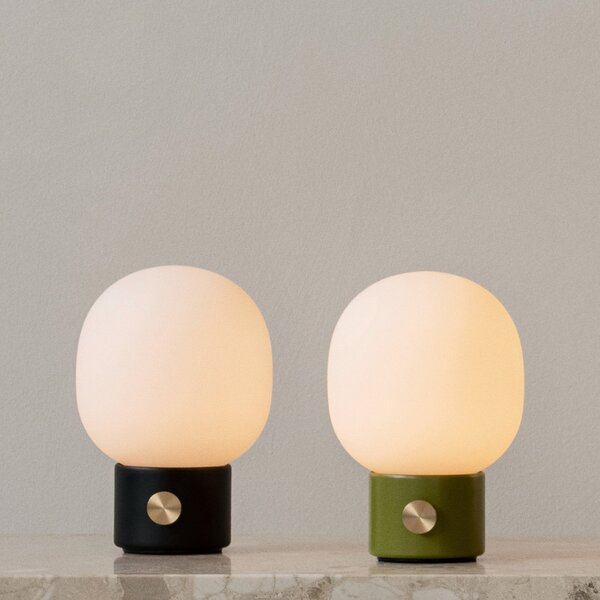 Stolní lampa Audo Copenhagen, JWDA, stmívatelné, Zelená, Obývací pokoj, Sklo, Design