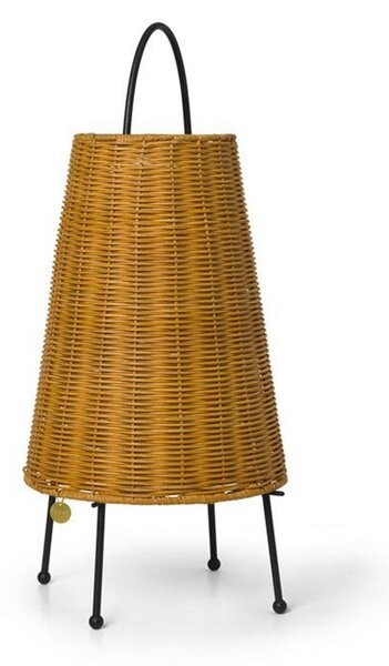 Stolní lampa ferm LIVING, Porti Braided, stmívatelné, Dřevo, Obývací pokoj, Dřevo