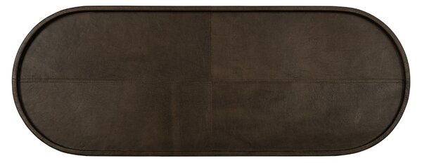 Hnědý kožený toaletní stolek Richmond Zillon 97 x 39,5 cm