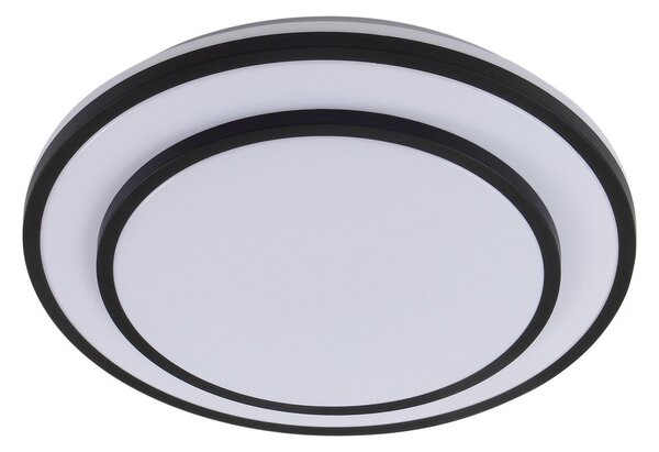 Stropní Lampa Lindby, Duala, stmívatelné, Černá, Obývací pokoj, Plast