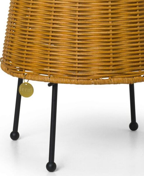 Stolní lampa ferm LIVING, Porti Braided, stmívatelné, Dřevo, Obývací pokoj, Dřevo