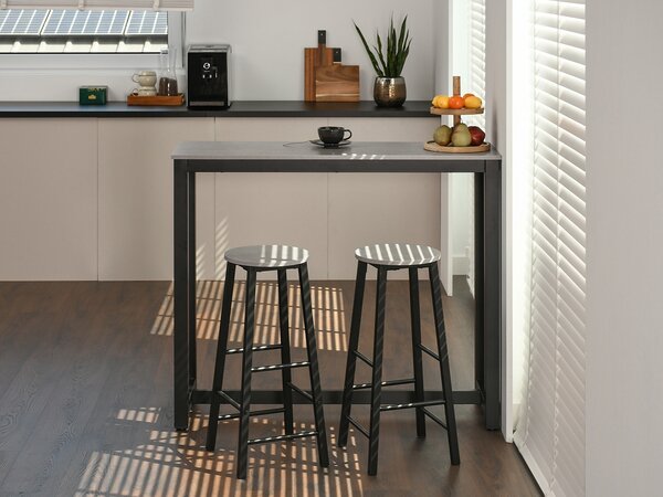 Jídelní set Remma (beton + černá) (pre 2 osoby)