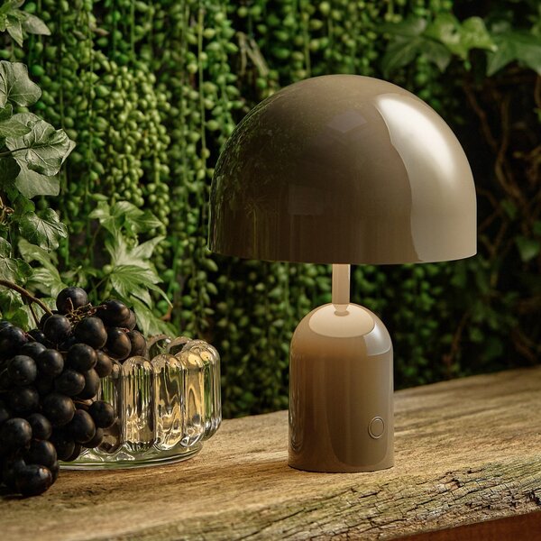 Venkovní svítidla Tom Dixon, BELL PORTABLE, stmívatelné, Šedá, Obývací pokoj, Plast, Design