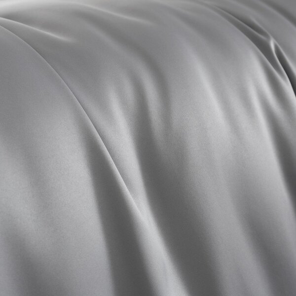 Šedé saténové povlečení na dvoulůžko/prodloužené 230x220 cm Silky Soft – Catherine Lansfield