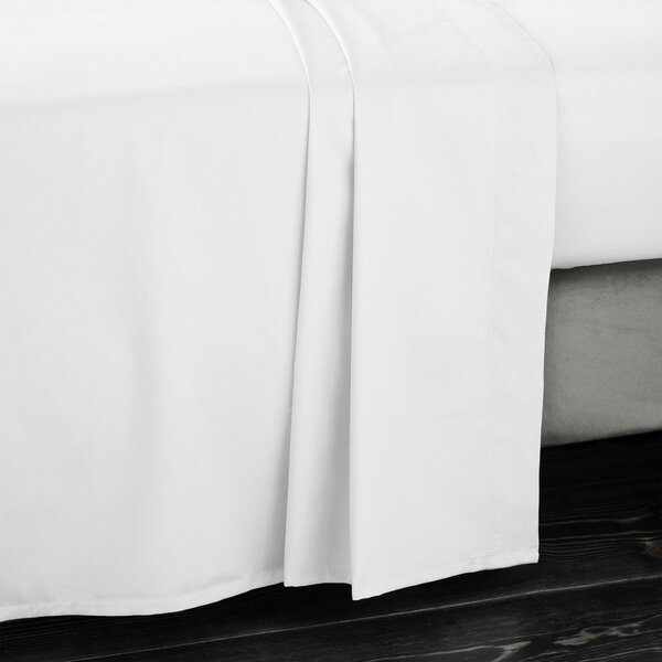 Bílé prostěradlo z bavlněného saténu 180x260 cm Cotton Sateen – Bianca