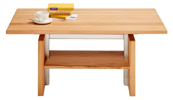 KONFERENČNÍ STOLEK, barvy buku, dřevo, kov, 110/65/55-69 cm Linea Natura - Konferenční stolky, Online Only