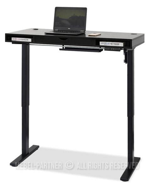 PC stolek Osto 120 (černé dřevo + černá)