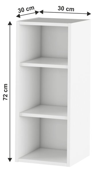 Horní kuchyňský regál Janne Typ 1 (bílá)