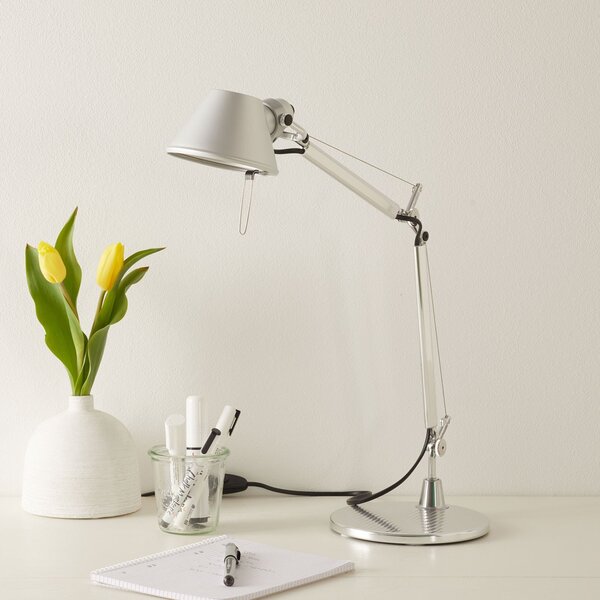 Stolní lampa Artemide, Tolomeo Micro, Metalická, Pracovna, Kov, Design