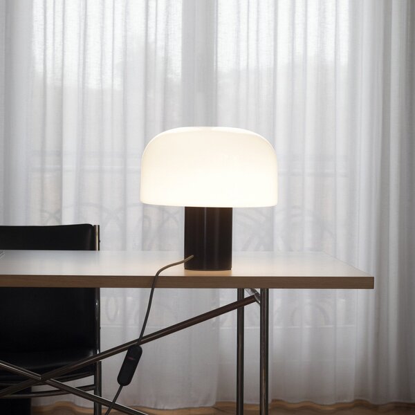 Stolní lampa FLOS, Bellhop Glass T, stmívatelné, Bílá, Obývací pokoj, Sklo