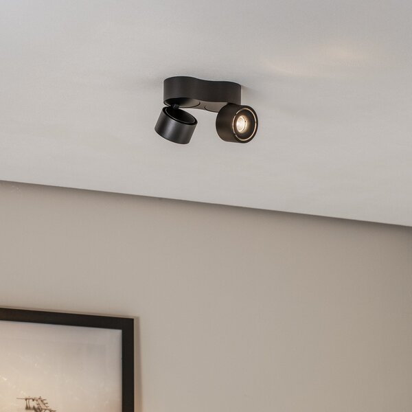 Stropní Lampa Arcchio, Rotari, stmívatelné, Černá, Obývací pokoj, Hliník, Moderní