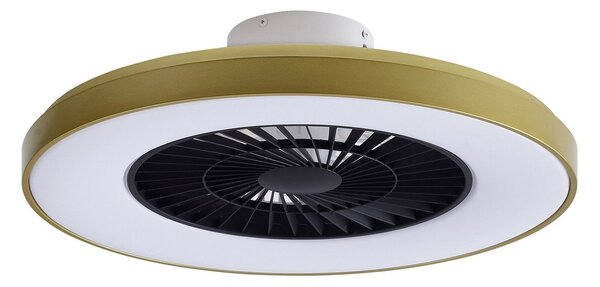 Stropní Lampa Lindby, Teleo, stmívatelné, Zlatá / mosazná, Obývací pokoj, Plast, Moderní