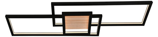Stropní Lampa Lindby, Emiljan, stmívatelné, Černá, Obývací pokoj, Kov, Moderní