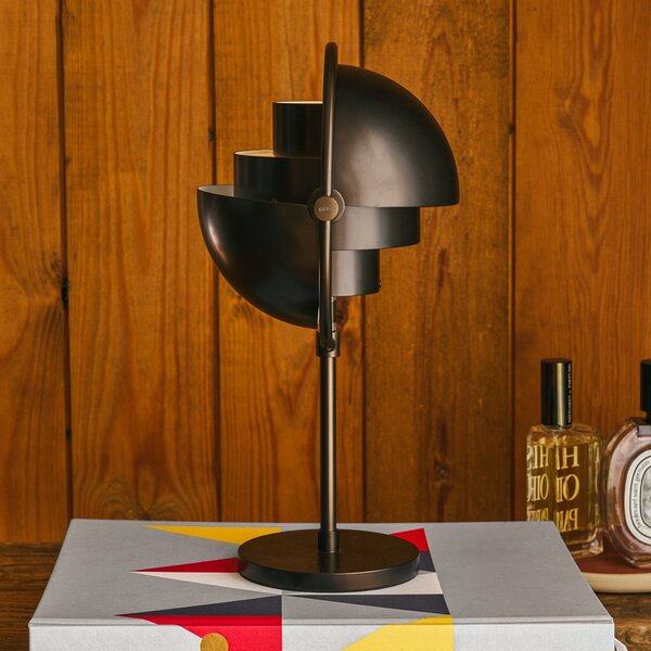 Stolní lampa GUBI, Multi-Lite, stmívatelné, Černá, Obývací pokoj, Kov, Design