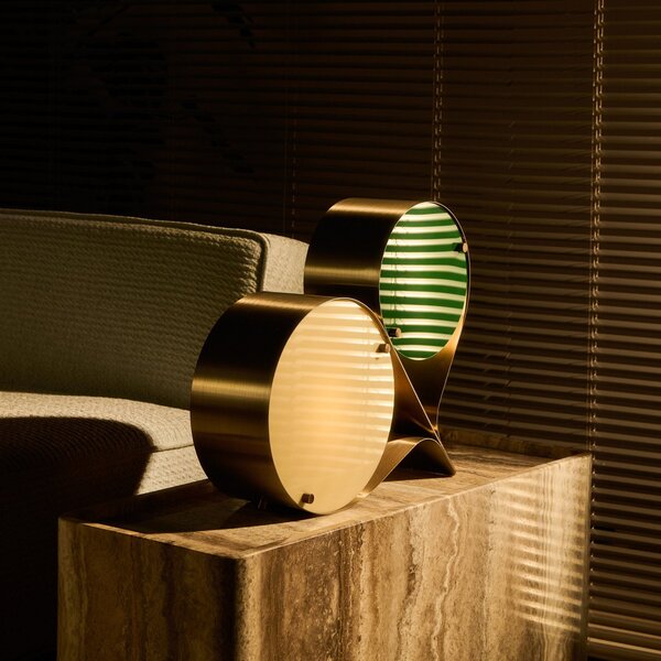 Stolní lampa GUBI, Coppia, Bílá, Obývací pokoj, Plast, Moderní