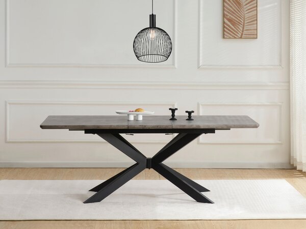 JÍDELNÍ STŮL, šedá, 160-200/90/76 cm P & B - Jídelní stoly, Online Only