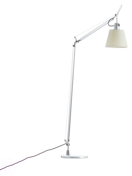 Stojací Lampa Artemide, Tolomeo, Bílá, Obývací pokoj, Kov, Design