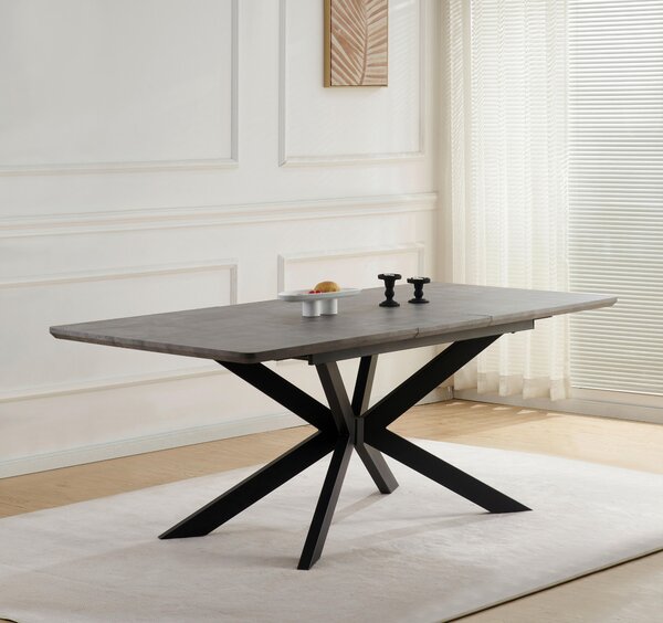 JÍDELNÍ STŮL, šedá, 160-200/90/76 cm P & B - Jídelní stoly, Online Only