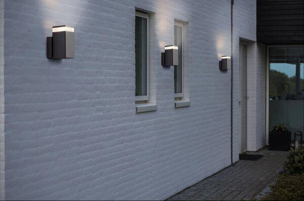 NOR 45321003 Venkovní nástěnné svítidlo Elm 1x20W GU10 černá čirá - NORDLUX