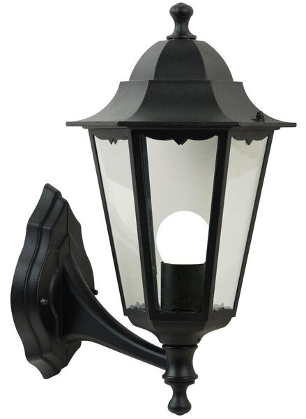 NOR 74371003 Venkovní nástěnné svítidlo Cardiff 1x60W E27 černá čirá - NORDLUX