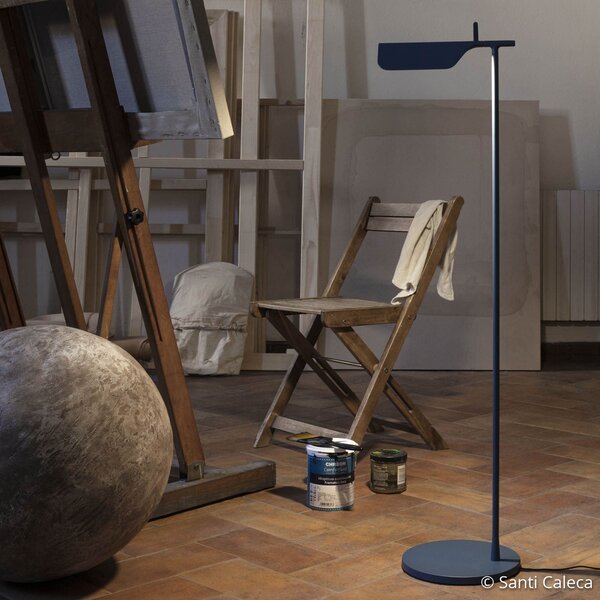 Stojací Lampa FLOS, Tab F, Modrá, Obývací pokoj, Kov, Design