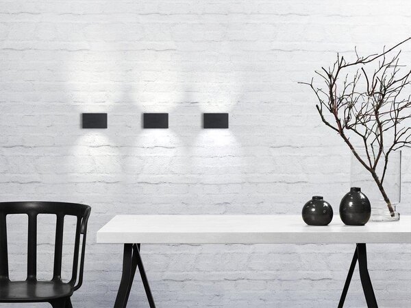 NOR 872723 Venkovní nástěnné svítidlo Nene 1x6W LED černá čirá - NORDLUX