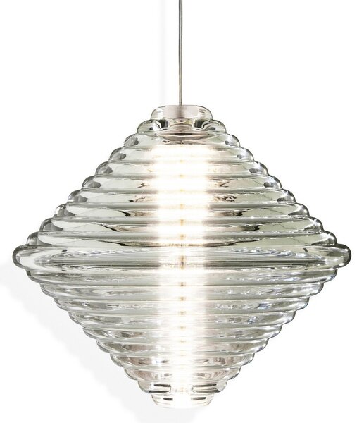 Závěsná svítidlo Tom Dixon, Press Cone, stmívatelné, Transparentní, Obývací pokoj, Sklo, Design