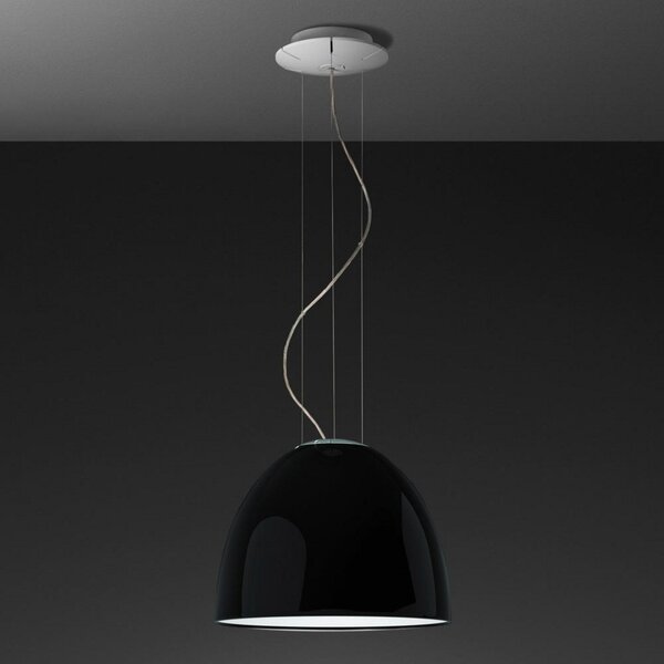 Závěsná svítidlo Artemide, Nur Gloss Mini, stmívatelné, Černá, Obývací pokoj, Kov, Design