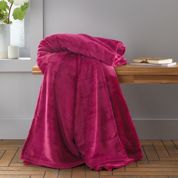 Růžová deka z mikroplyše 130x170 cm Raschel Velvet – Catherine Lansfield