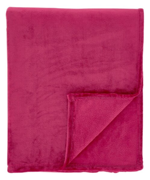 Růžová deka z mikroplyše 130x170 cm Raschel Velvet – Catherine Lansfield