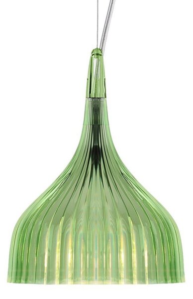 Závěsná svítidlo Kartell, É, Zelená, Obývací pokoj, Plast, Design