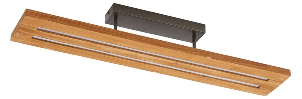 Stropní Lampa Lindby, Nesaja, stmívatelné, Dřevo, Jídelna, Dřevo, Venkovský / rustikální