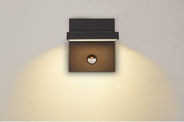LA 1002990 ABRIDOR SENSOR Outdoor, nástěnné LED svítidlo, IP55, antracitové, 3000/4000K - BIG WHITE (SLV)
